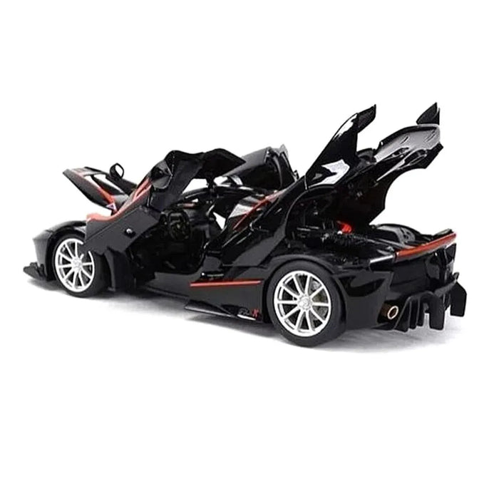 Miniatura Carro Ferrari Fxx K 1/18 Preto/Laranja Bburago 16010